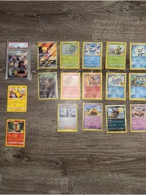 Pokemon Yellow-Edged Assorted Holo and Non-Holo Card Lot